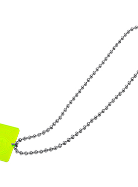 SUN VAGARIES 未来科技感荧光绿色创意赛博朋克镜片项链