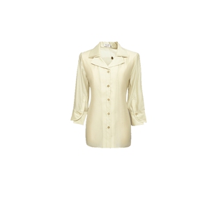 D-HARRY/迪哈利新款复古通勤浅绿色长袖衬衫DH233D96319D