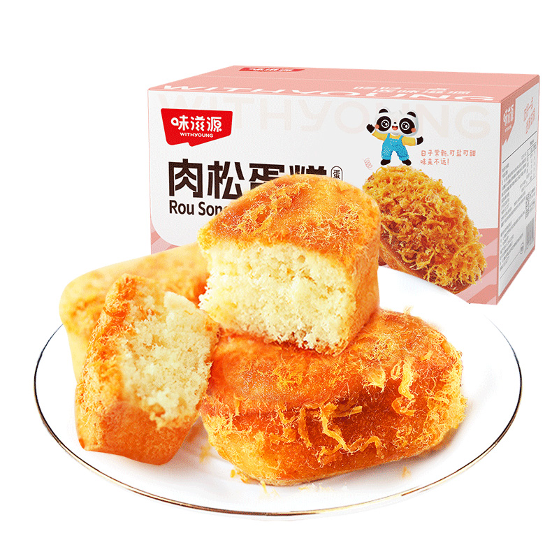 味滋源肉松蛋糕505g/箱早餐糕点点心肉松小面包零食食品整箱