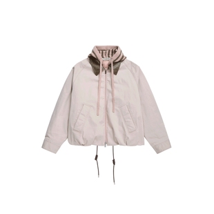 IIIVIVINIKO2025秋新可拆卸连帽云朵轮廓短羽绒鹅绒服工装夹克女