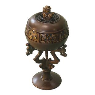 馆藏复刻铜香炉家用室内大师同款饕餮香薰炉塔香器仿古熏香炉摆件