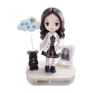 年会伴手礼照片定制公司周年庆员工入职纪念软陶粘土人偶手办玩偶