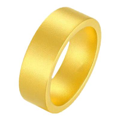 古法传承宽戒男女经典素圈卡戒