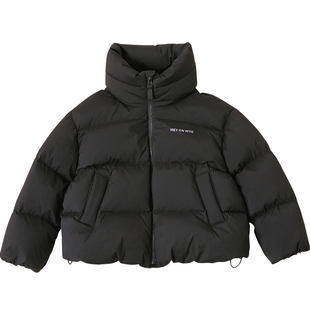 儿童羽绒服女童短款亲子装冬季新款简约男童羽绒服母子装外套