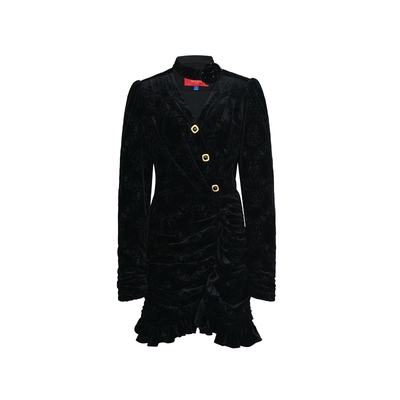 lefameX裙型丝绒连衣裙