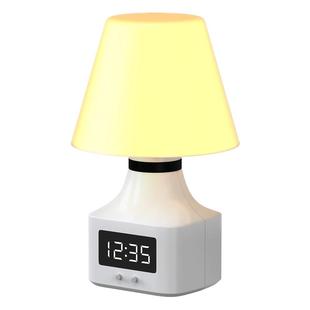 充电款声控智能小夜灯语音控制床头台灯夜间家用卧室睡眠灯带时间