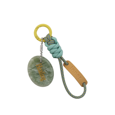 里面LM｜石来运转挂件挂绳皮质防丢便携车钥匙链小挂件创意治愈