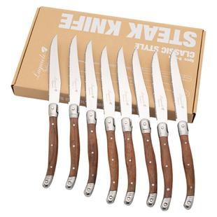 西餐餐具牛排刀具套装家用不锈钢牛扒刀叉酸枝木柄西餐刀欧式8把
