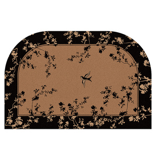 中古风入户门地垫高级感丝圈耐脏防滑家用门口进门脚垫可裁剪地毯