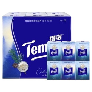 Tempo/得宝手帕纸雪松之境雪松香纸巾7张*12包