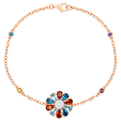 enzo新款18K金多彩宝石钻石手链