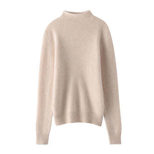 清河纯半高领山羊绒衫女秋冬加厚保暖套头毛衣宽松内搭针织打底衫