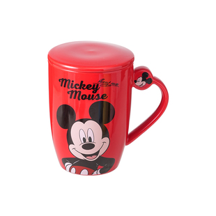 米奇陶瓷马克杯带盖女士新年家庭用喝水杯子高颜值个人专用伴手礼