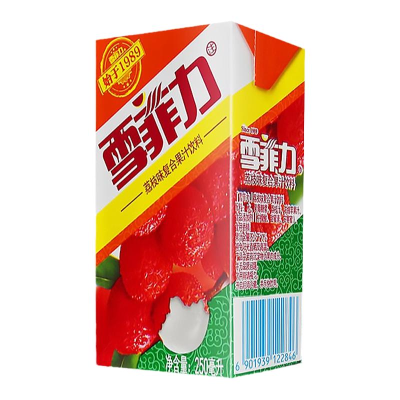 可口可乐雪菲力荔枝汁饮料250ml*24盒整箱批发夏日荔枝味果味饮品