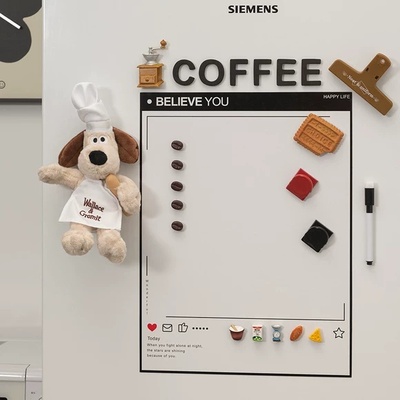 2024新款ins冰箱贴磁贴留言板可擦写备忘录记事板入户门磁吸装饰