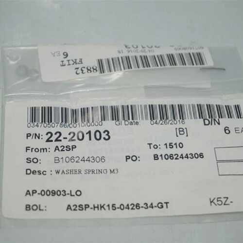 Lot 6pcs ASM Assembly Part 22-20103 2220103 Washer Spring M3