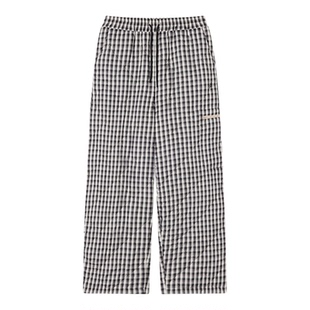 BEASTER女士超好看棉裤高档休闲裤男士大口袋格子保暖长裤冬季