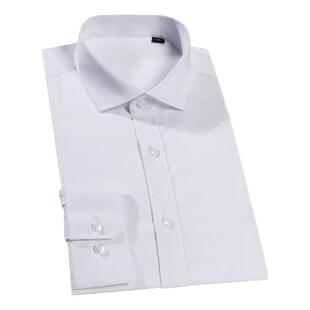 法式温莎领春秋季男士长袖衬衫 白色商务衬衣余文乐同款男装上衣