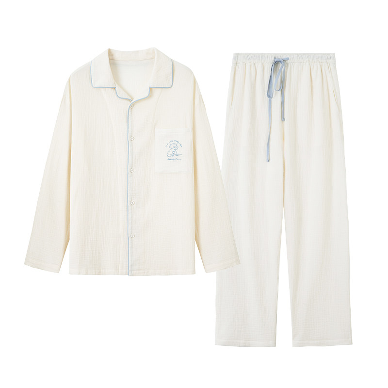 sofu双层纱纯棉睡衣家居服套装
