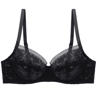 软钢圈薄款蕾丝大码女士文胸调整型收副乳大胸聚拢上托防下垂37