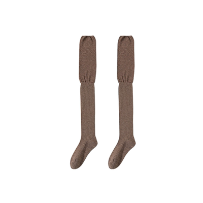 纯色长筒袜子美腿显瘦束腰防滑