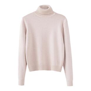 加绒加厚小款毛衣女冬季保暖打底衫高领短款针织衫小个子高腰线衫