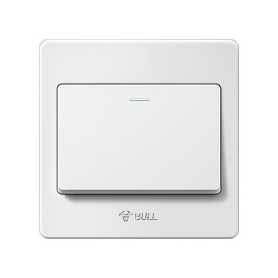 公牛10A五孔插座家用墙壁单开双联双控二开单控空调白色开关面板