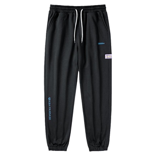 回力重磅裤子男春秋季2025新款潮牌束脚卫裤男士宽松运动休闲长裤