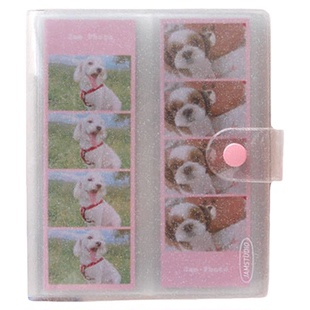 韩国jamstudio透明炫彩搭扣四格相片收纳册ins风相簿窄贴纸收集本