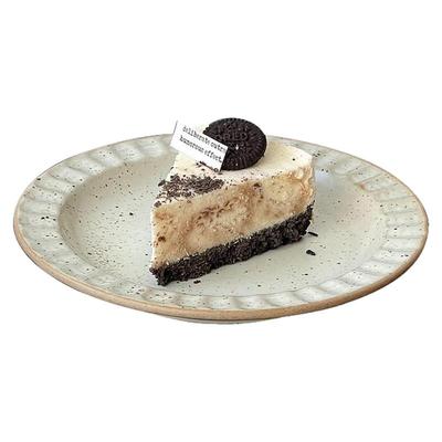 做旧复古粗陶甜品盘下午茶点心盘