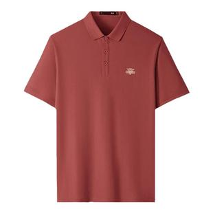 HLA海澜之家polo衫男短袖t恤夏季新款本命年商务翻领红色上衣体恤