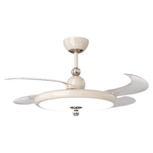 餐厅隐形风扇灯静音大风力吊扇灯2025新款奶油风卧室电扇一体吊灯