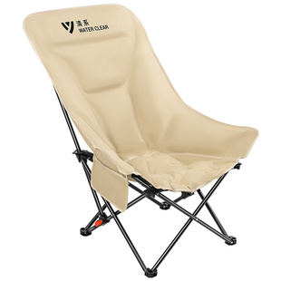 户外折叠椅月亮椅新款午休躺椅露营椅子便携式沙滩椅钓鱼野餐椅凳