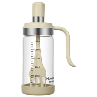 油刷油瓶一体玻璃耐高温家用厨房烙饼烤肉烧烤工具硅胶油刷油刷子