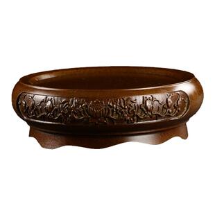 纯铜熏香炉底座花瓶底座茶托底座盘香线香炉底座浮雕镂空底座