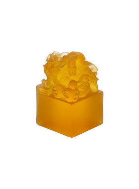 琉璃影视道具招财送礼印章摆件