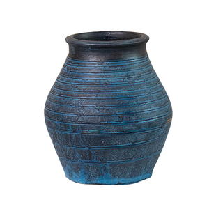 粗陶陶罐做旧仿古土陶花盆陶瓷花瓶侘寂风摆件客厅插干花复古田园