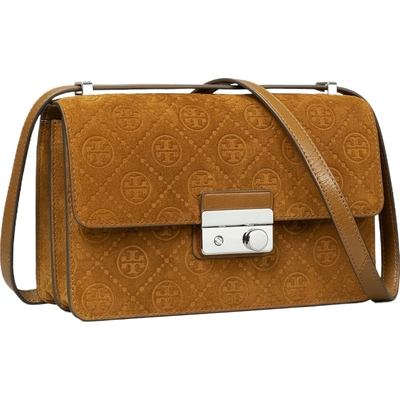 TORY BURCH 汤丽柏琦 T MONOGRAM 翻盖肩背包女包 169261