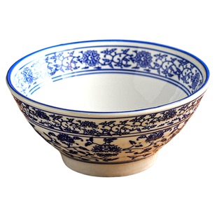 兰州拉面碗青花陶瓷碗家用大号碗个人专用牛肉面碗8英寸汤碗大碗