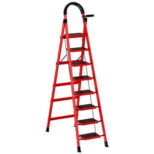 可思比梯子家用人字梯折叠伸缩加厚楼梯加高工程阁楼爬梯踏步仓库