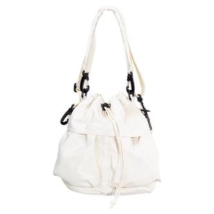 日韩潮酷尼龙防水抽绳包斜挎包水桶包休闲单肩包手提包包通勤包女