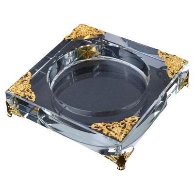 水晶烟灰缸创意时尚家用大号奢华客厅办公室KTV个性潮流定制烟缸