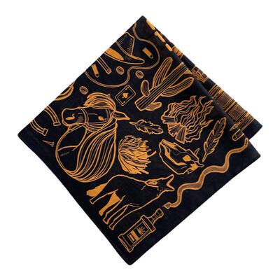 美式西部牛仔西海岸男女机车方巾