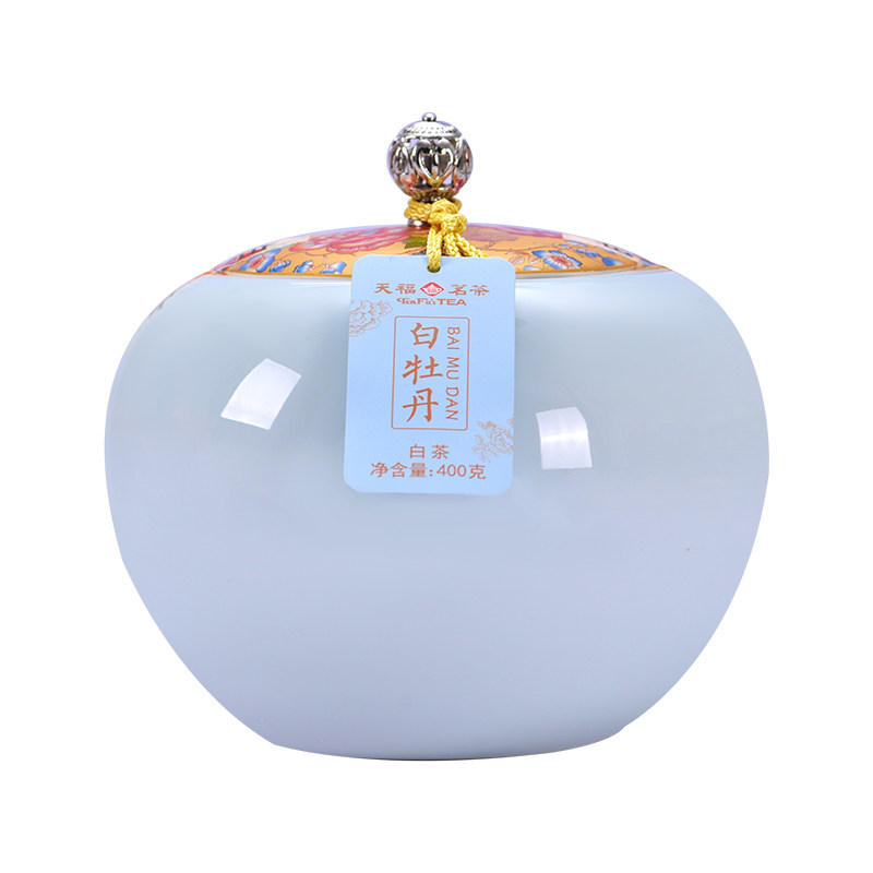 天福茗茶经典瓷罐白牡丹白茶礼盒