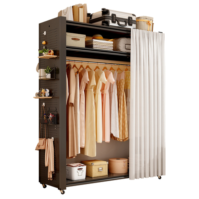 经济型家用洞洞板开放式衣柜金属