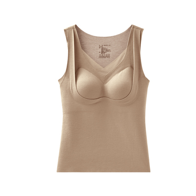 芬腾秋冬带胸垫蚕丝羊绒保暖背心