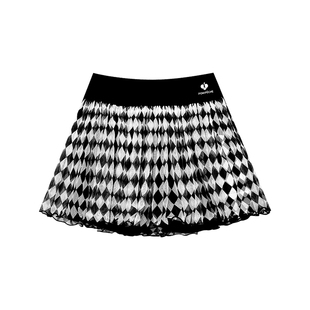 明星同款小飞纱网球裙女运动短裙跑步防走光半身裙带底裤PomPeche