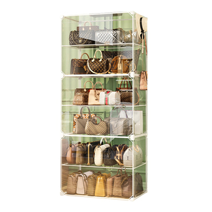 包包收纳柜家用收纳神器放包包透明展示装小包包的收纳盒置物架子