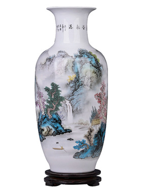 客厅新中式景德镇陶瓷大花瓶摆件