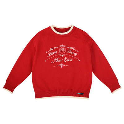 BarryBanny女童针织衫新年套装